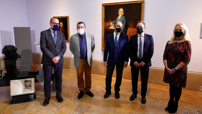 El presidente de la Diputación de Zaragoza, Juan Antonio Sánchez Quero, y el presidente del Gobierno de Aragón, Javier Lambán
