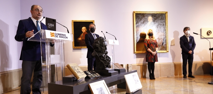 Los presidentes del Gobierno de Aragón y de la Diputación de Zaragoza presentan la programación del 275 aniversario de Goya