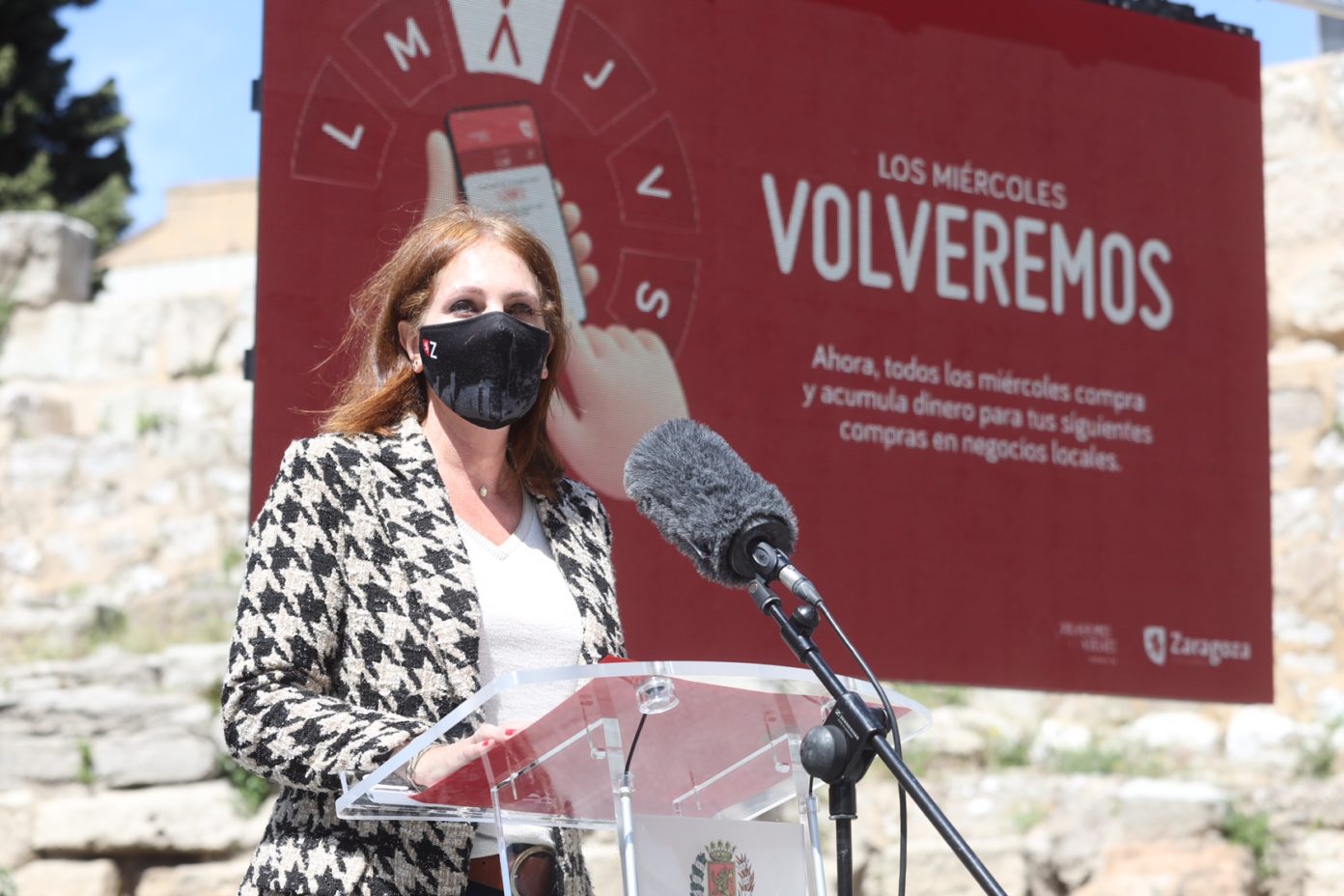 Herrarte during the presentation of Volveremos 2021. (Zaragoza City Council)